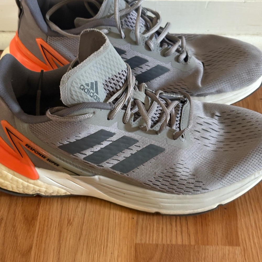 Adidas Men's Gray and Orange Running Shoes